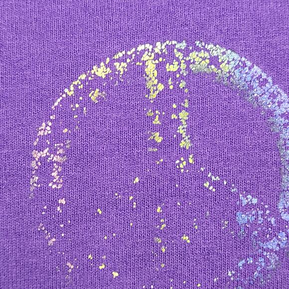 Vintage Peace Signs Shirt Large 22x26 Purple Y2K - Picture 13 of 16
